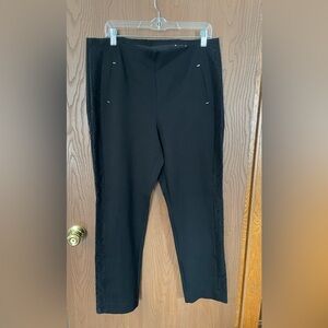 Chico's Juliet pants with lace detail. Chico's size 2.5